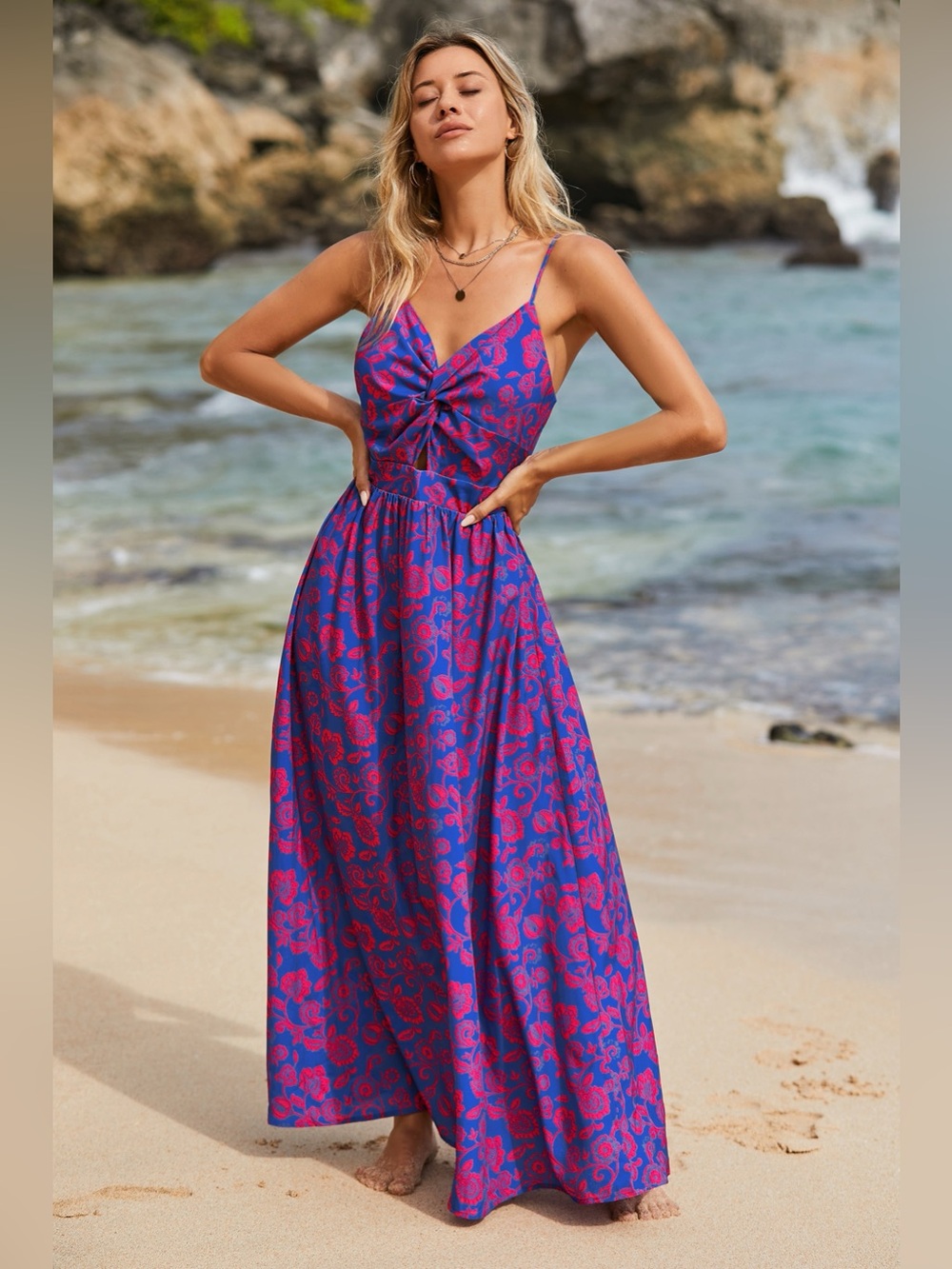Cupshe Floral Print Maxi Dress 👗